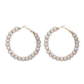 Chic and Unique Circle Earrings with a Touch of Luxury for Women