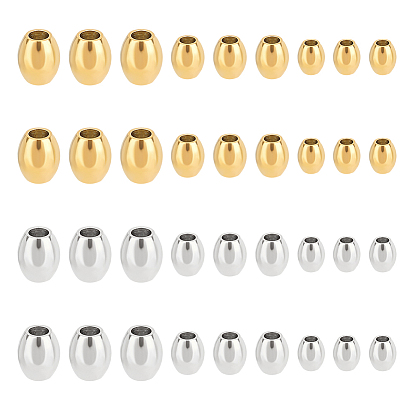 48шт 6 стиль 304 бусины из нержавеющей стали, баррель