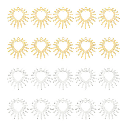 20 шт. 2 цвета латунные подвески, без кадмия и без свинца, шарма сердца