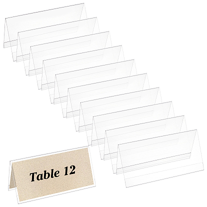 Acrylic Table Number Sign Tent Holder, Desk Name Plate Display for Business Conference, Wedding, Restaurant