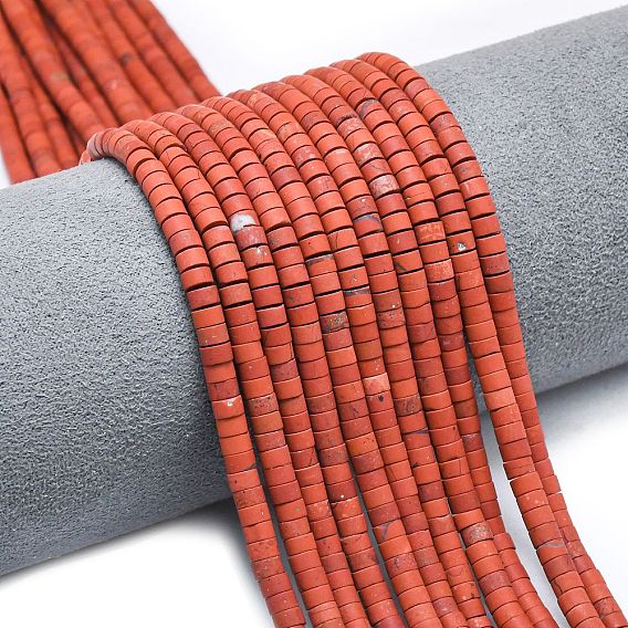 Натуральные красные яшмы бусы пряди, матовые, дисковые бусы, Heishi бусы