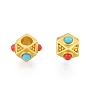 Alloy Enamel Beads, Matte Style, Hexagon