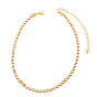 Hip-hop Style Copper Zircon Necklace for Women, Fashionable Lock Collar Chain