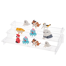 Soportes organizadores ensamblados de juguete modelo acrílico de varios niveles, elevadores de pantalla rectangulares de figuras de acción