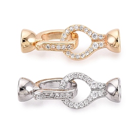 Латунное микропейв, прозрачный кубический цирконий, складные застежки, слеза