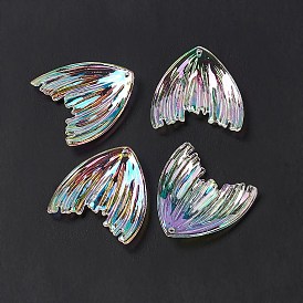 Transparent Acrylic Pendants, AB Color, Fishtail Charm