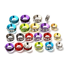 Латунные бусины разделители для поставки стразов, без кадмия и без свинца, долговечный, стойки покрытие, кольцо