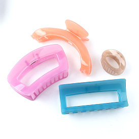 Retro Square Hair Clip for Women with Shark Teeth and Claw Design