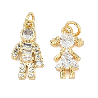 Подвеска из латуни с микропаве из кубического циркония, без свинца и без кадмия, долговечный, шармы в форме человека , с целью перехода в кольце