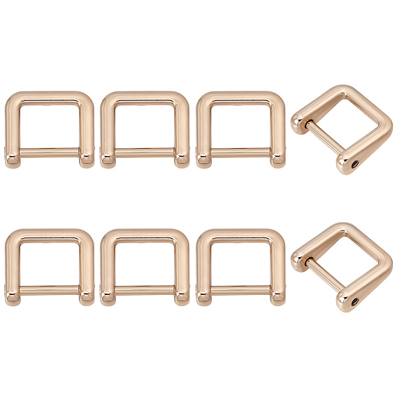 8 шт. застежки для подвески сумок из цинкового сплава, аксессуары для изготовления сумок, прямоугольные