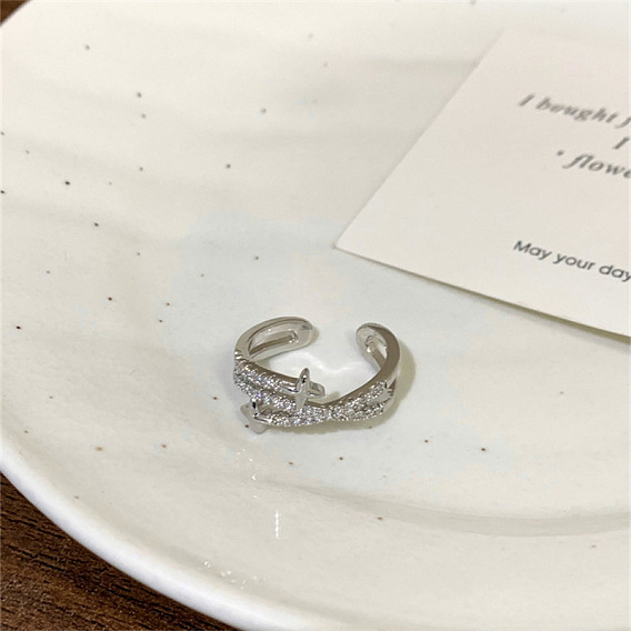 Кольца-манжеты из звездного сплава с кристаллами и стразами для женщин