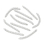 SHEGRACE Brass Pave Clear Cubic Zirconia Connector Charms, Flat Round Links, Cadmium Free & Lead Free & Nickel Free