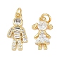Подвеска из латуни с микропаве из кубического циркония, без свинца и без кадмия, долговечный, шармы в форме человека , с целью перехода в кольце