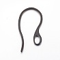 Stainless Steel Earring Hooks Ion Plating(IP), with Horizontal Loop