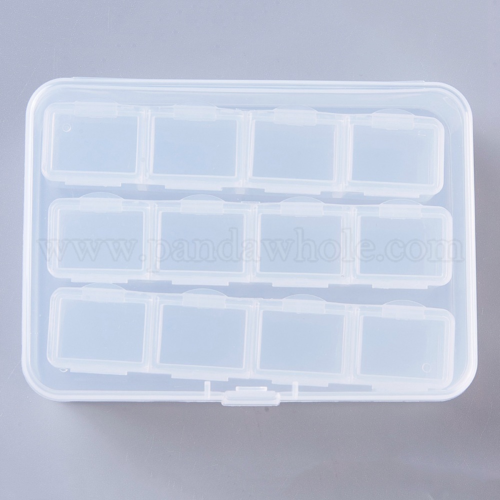 China Factory Plastic Bead Containers, Flip Top Bead Storage, For