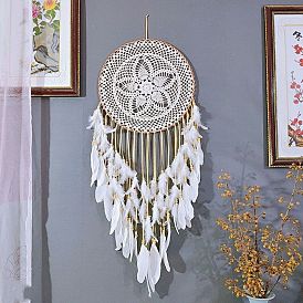 Indian Large Dream Catcher Indoor Creative Hanging Decoration Wedding Wedding Decoration Feather Pendant Pendant with Light