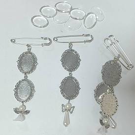 Fabricación de broches de aleación, con cabujones de vidrio