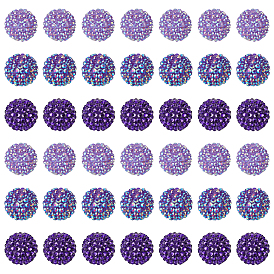 45шт. 3 цвета смоляные стразы шарики жевательной резинки, круглые