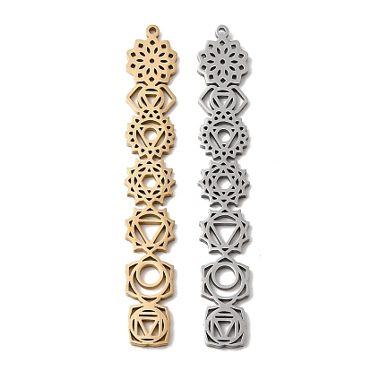 304 из нержавеющей стали большие кулоны, очарование чакры, без свинца, без кадмии и без никеля