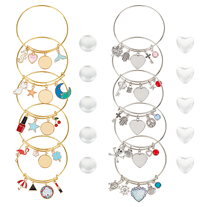 Наборы для изготовления браслетов с пустыми куполами своими руками, расширяемые браслеты из сплава