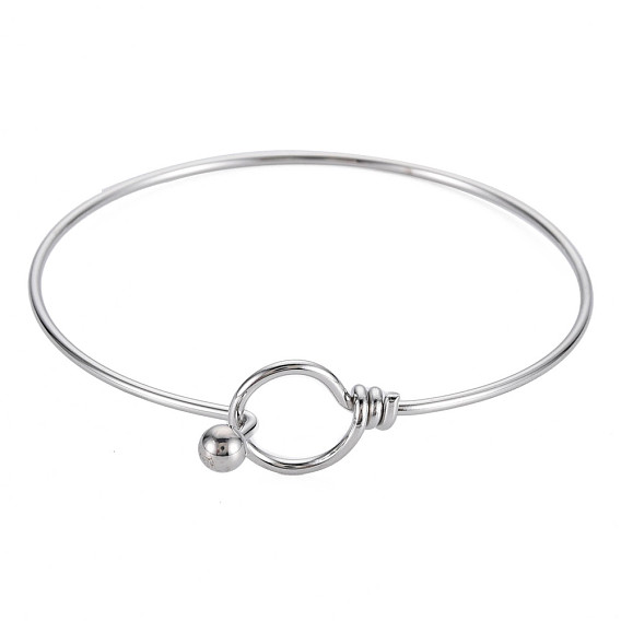 Ring Shape Bangle, Cocktail Wire Wrap Bangle for Women