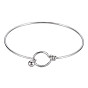 Ring Shape Bangle, Cocktail Wire Wrap Bangle for Women