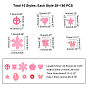 808Pcs 10 Style Opaque Acrylic Beads, DIY Bracelet and Necklace Accessories, Crown & Bear & Barrel & Shell & Star & Heart & Rose & Flat Round with Peace Sign & Corrugated Round & Flower