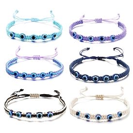 Evil Eye Beads Bracelets, Braided Cord Bracelets