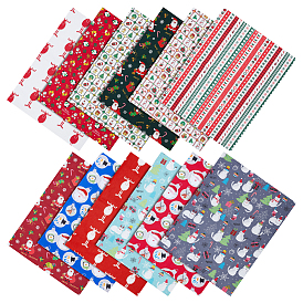 Хлопчатобумажная ткань с рождественской тематикой, для пэчворка, шить ткани для пэчворка, прямоугольные