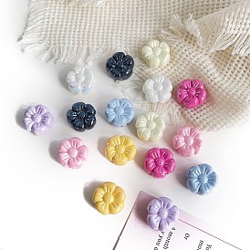 Opaque Acrylic Beads, Flower