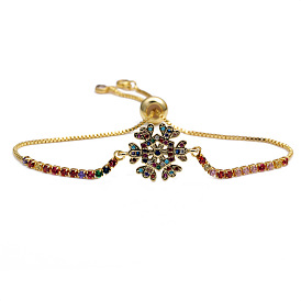 Minimalist Chic CZ Snowflake Women's Bracelet Jewelry