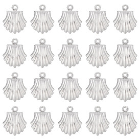 100шт 316 подвески из хирургической нержавеющей стали, формы раковины
