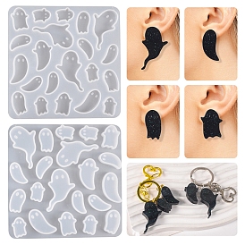 Ghost Pendant Earrings Keychain Halloween Series Pendant Silicone Mold