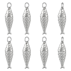 8 латунные подвески шт., с целью перехода в кольце, очарование рыбы