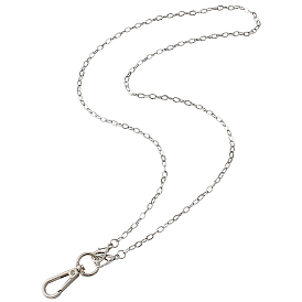 1ПК 304 подвесные украшения из нержавеющей стали с цепями-кабелями, с поворотными застежками сплава