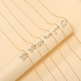 Ожерелья с подвесками в виде инициалов из сплава, золотые