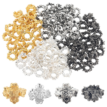 120шт 4 цвета сплава бусины рамка, круглые кольца