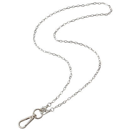 1ПК 304 подвесные украшения из нержавеющей стали с цепями-кабелями, с поворотными застежками сплава