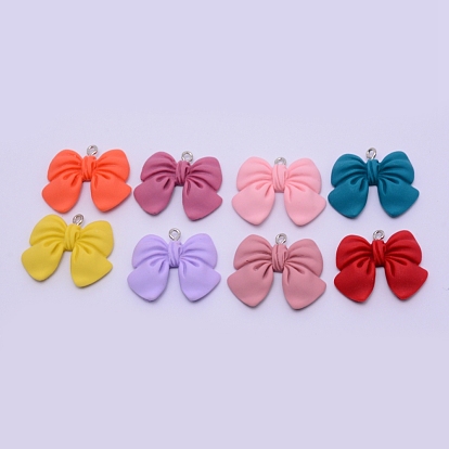 Подвески из смолы, с платиновым железом винт с проушиной, бантом