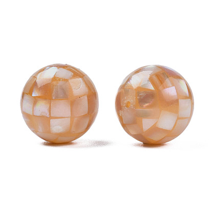 Natural Shell Beads, Round