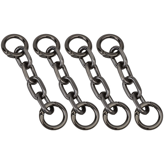 4 шт. алюминиевые цепи для удлинителей цепей, с литыми пружинными кольцами