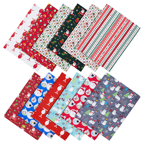 Хлопчатобумажная ткань с рождественской тематикой, для пэчворка, шить ткани для пэчворка, прямоугольные