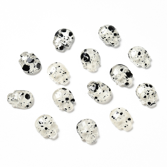 Spot Pattern Resin Cabochons, Nail Art Decoration Accessories, Skull