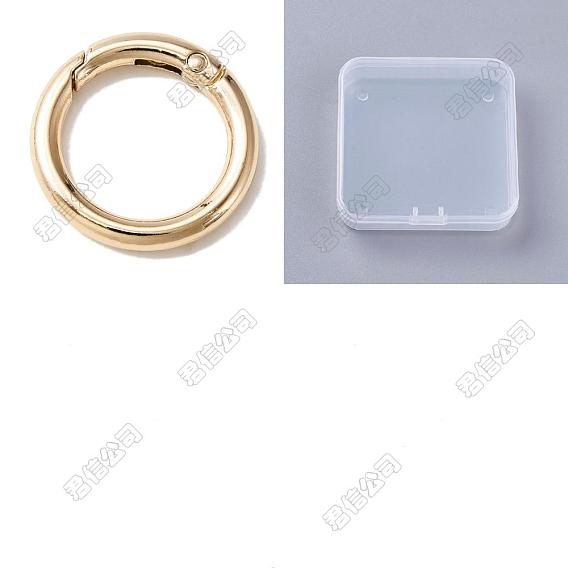 30 Anillos de compuerta de resorte de aleación de zinc, Forma de anillo