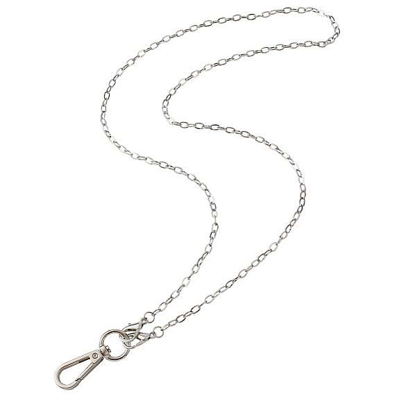 1ПК 304 подвесные украшения из нержавеющей стали с цепями-кабелями, с поворотными застежками сплава