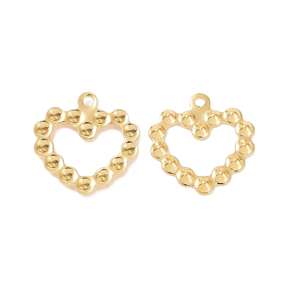 Ионное покрытие (ip) 304 подвеска из нержавеющей стали со стразами, сердце прелести