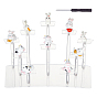 10-Tier Transparent Acrylic Minifigures Display Risers, Trapezoid Organizer Holder for Models, Building Blocks, Doll, Cake Display Holder