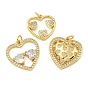 Покрытие стойки латунь микропаве прозрачные подвески из кубического циркония, с целью перехода в кольце, без свинца и без кадмия, долговечный, сердце