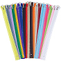 20 pièces 20 couleurs fermeture éclair en nylon avec curseurs métalliques en forme d'étoile, composants de fermeture à glissière