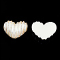 ABS Plastic Imitation Pearl Cabochons, Heart
